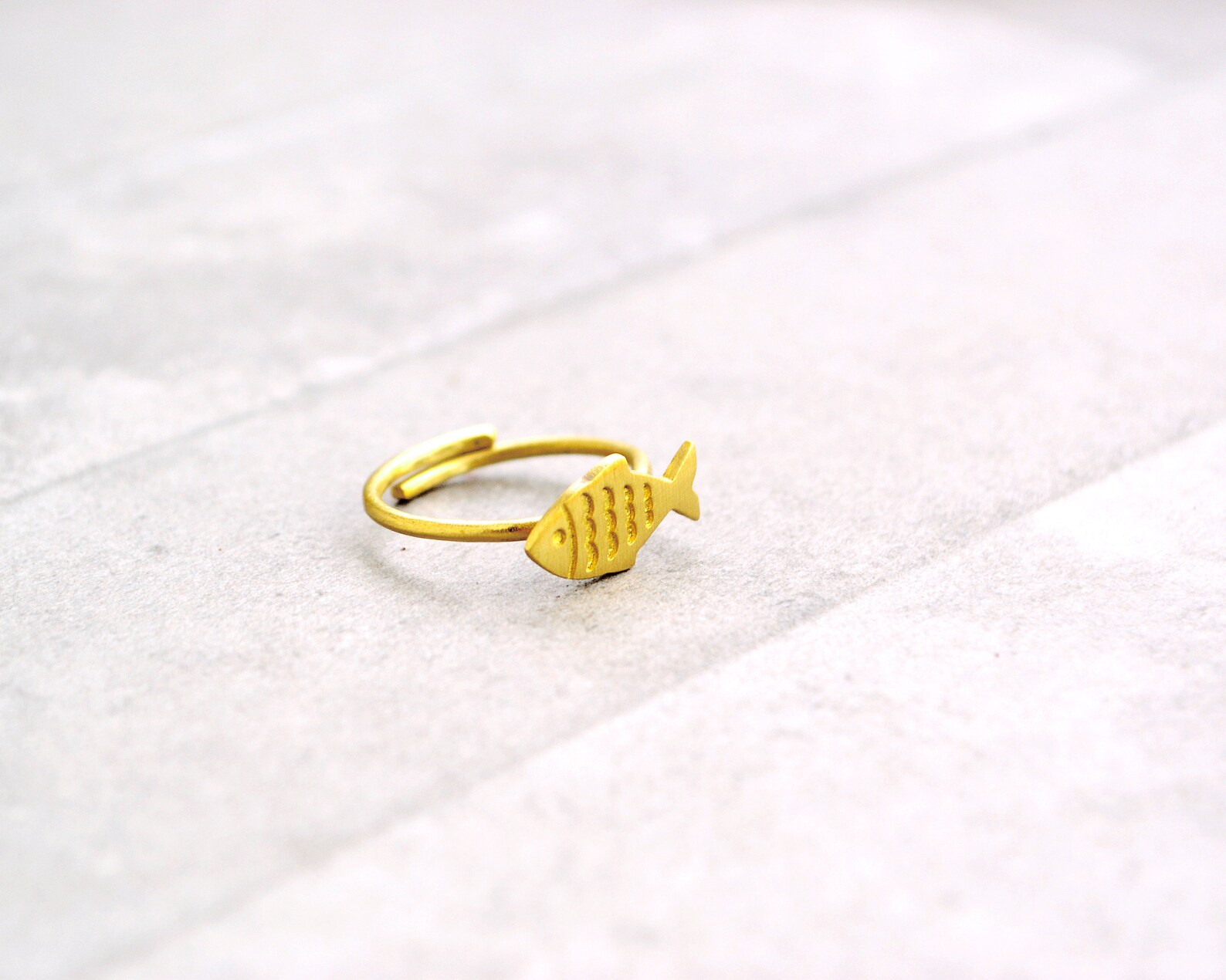 Adjustable Fish Ring - Gold or Sterling Silver, Sea Jewelry - Etsy