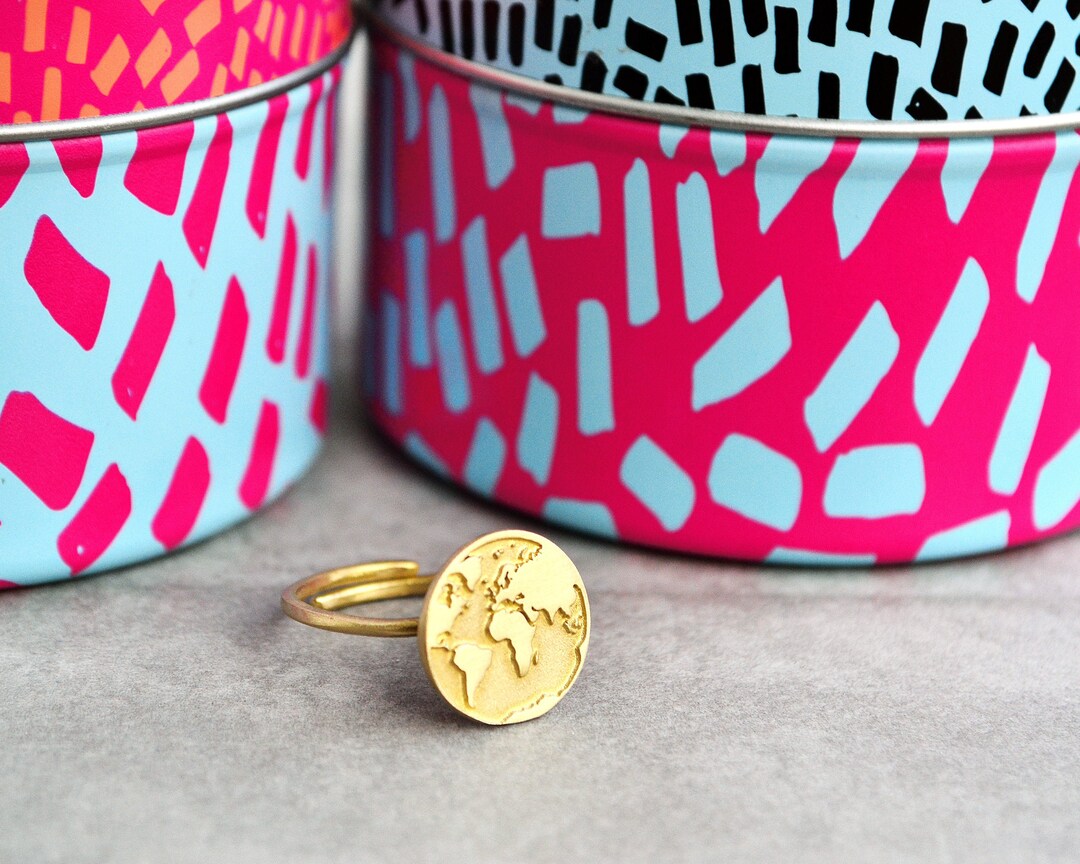World Map Ring /travel Ring/travel Gift/graduation Etsy