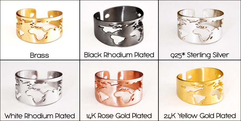 Travel Gift / World Map Ring / Travel Ring / World Ring / Gift | Etsy