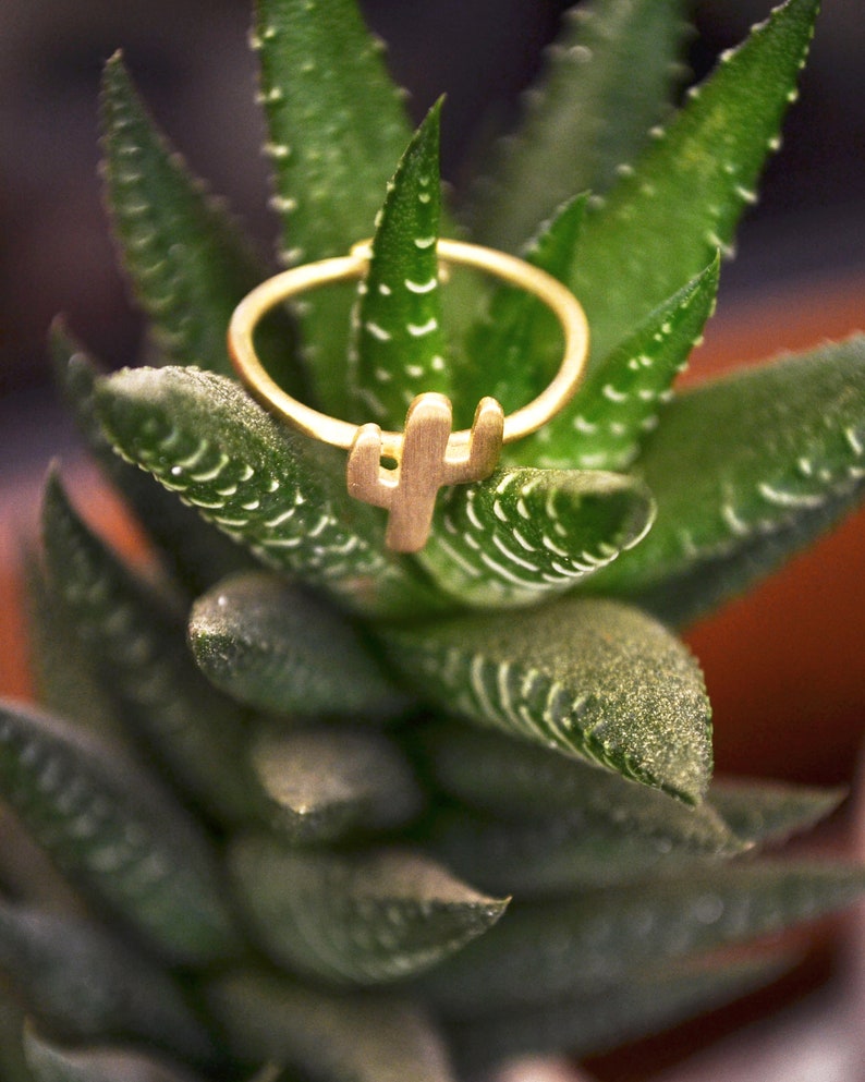Cactus Ring,Cactus Jewelry,Succulent Jewelry,Succulent Ring,Cactus Gift,Cactus for Gift,Saguaro Cactus/Cactus Vibes/Mexican Jewelry/Plant La image 6