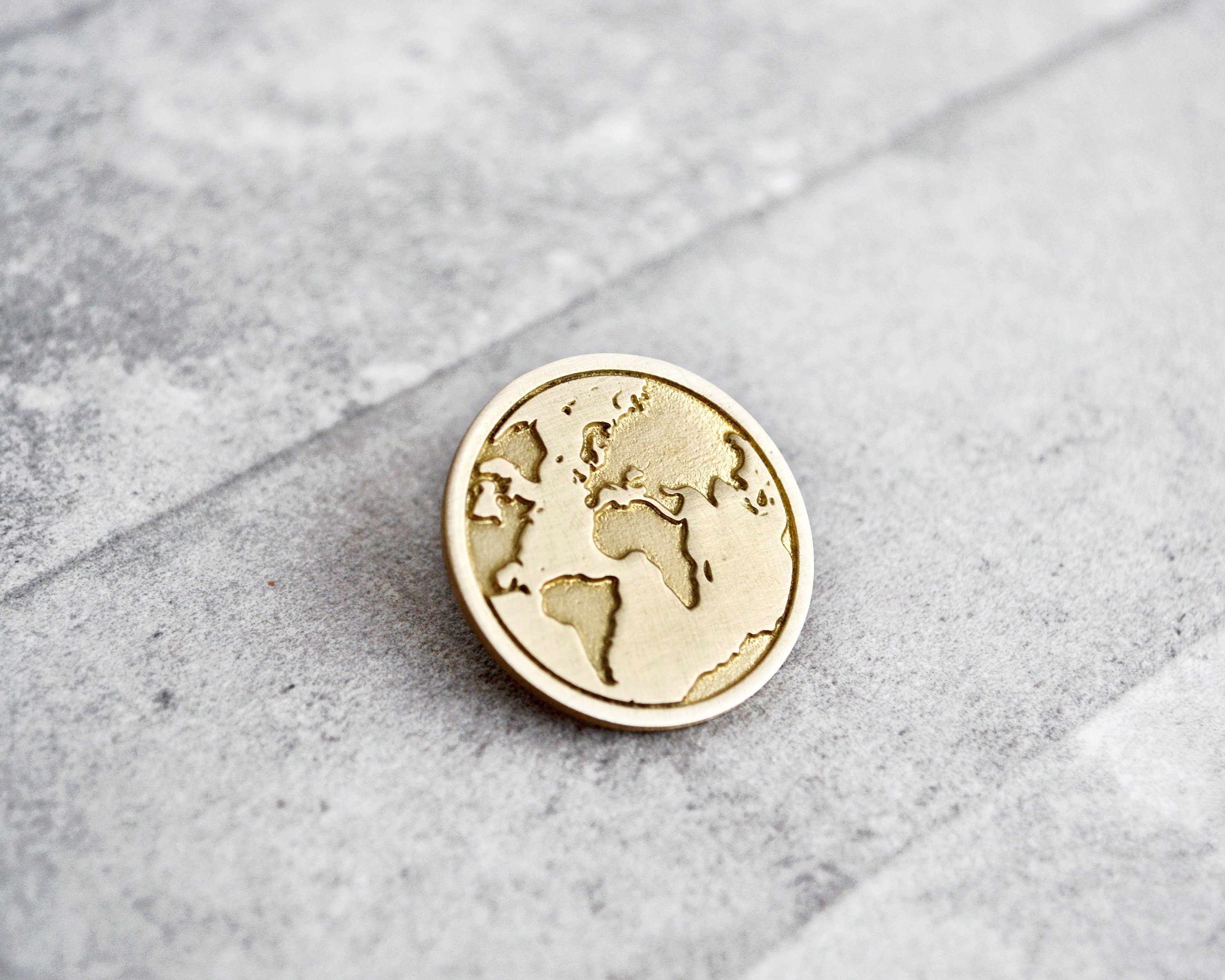 World Map Pin / Travel Pin / Pin Badge /Lapel Pin/Travel Charm  Etsy