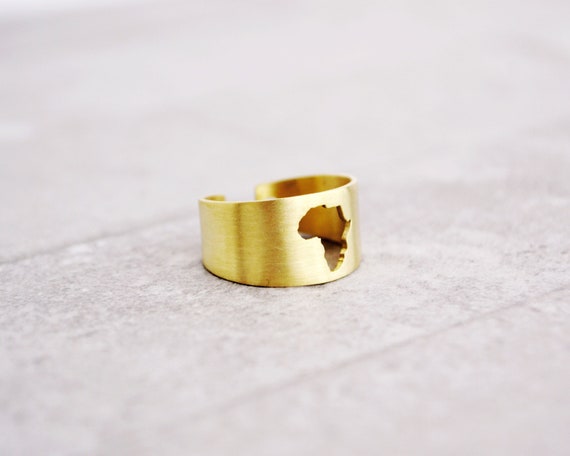 Anillo Africano Anniyo Mujer Niña África Perfil Mapa Anillo Anillo Africano Anniyo Mujer Niña África Perfil Mapa Anillo