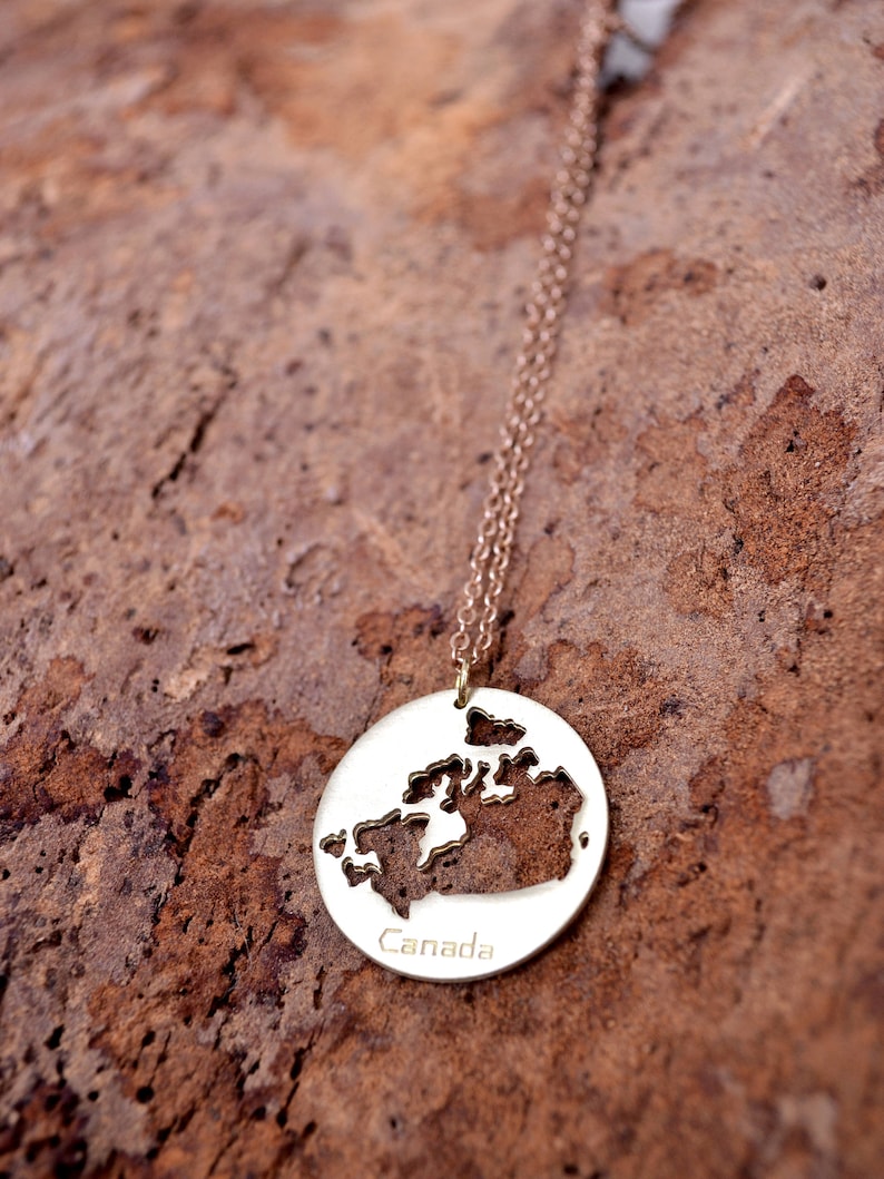 Canada Necklace / Canada Pendant / Canada Charm / Canada Etsy Canada