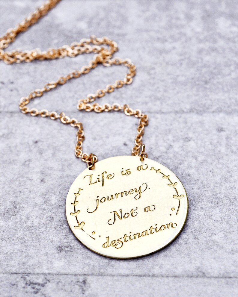 Life is a Journey/not A Destination/ Compass Necklace Etsy