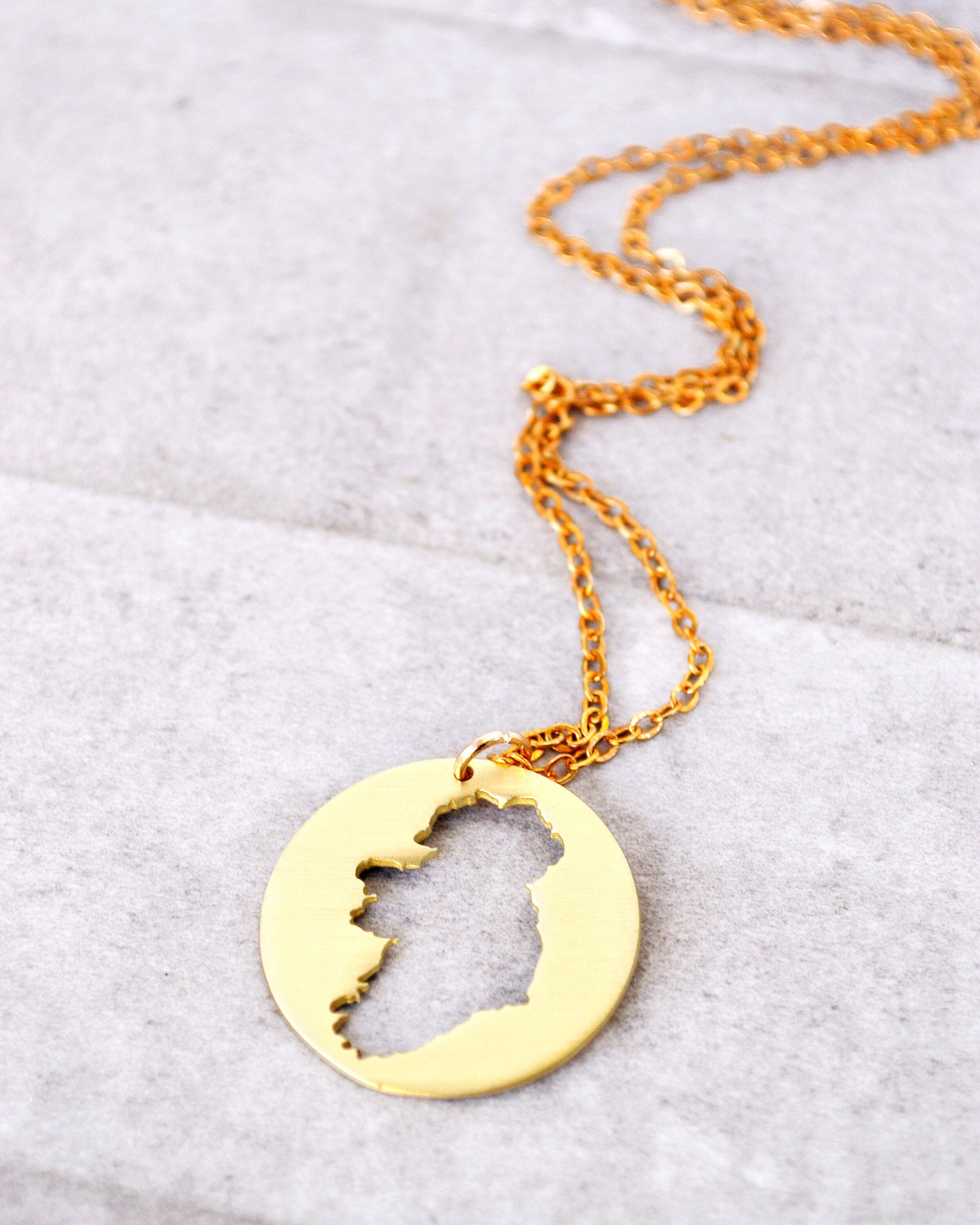 Ireland Map Necklace/Ireland Pendant/Ireland Necklace/Ireland Etsy