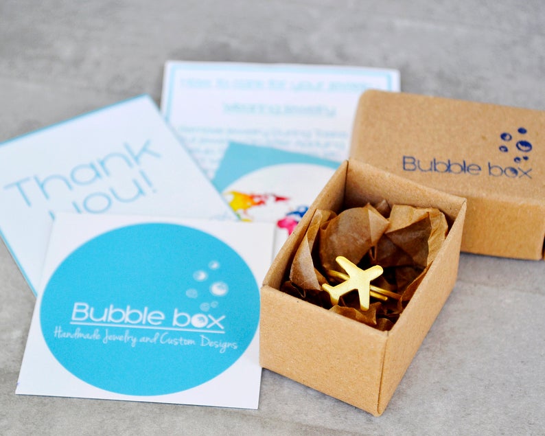 Plane Ring / Airplane Ring / Travel Gift / Aviation Jewelry / Etsy