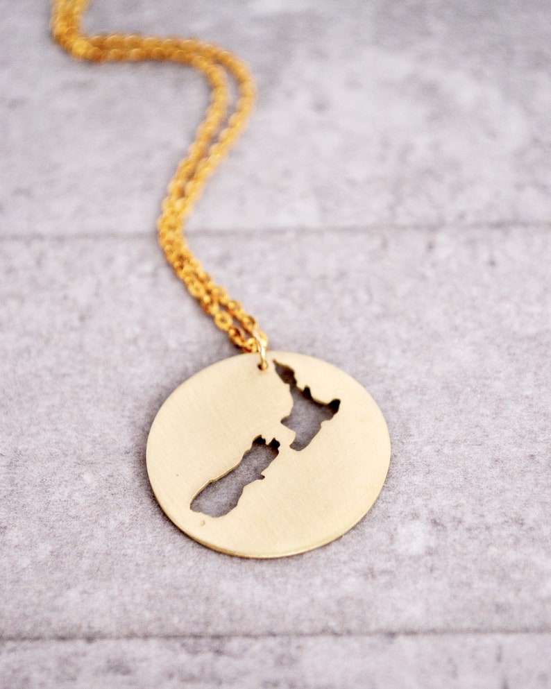 New Zealand Necklace / New Zealand Charm / Aotearoa Necklace / Etsy