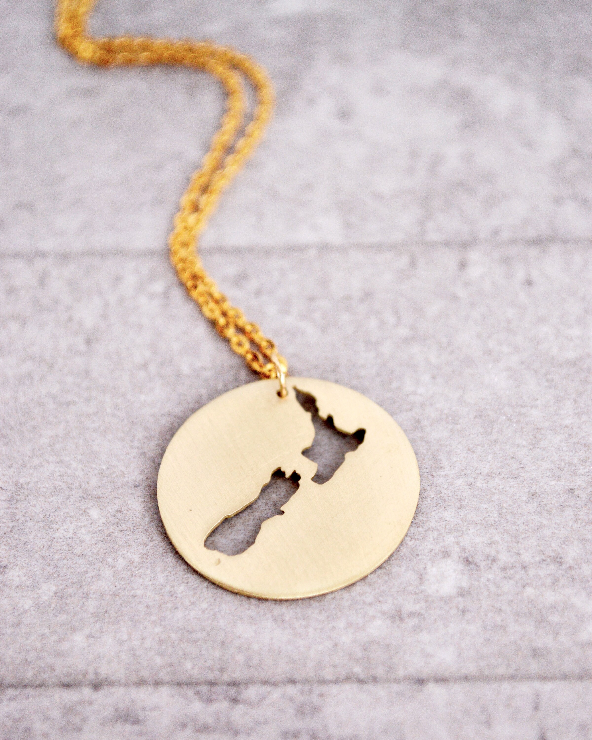 New Zealand Necklace / New Zealand Charm / Aotearoa Necklace / Etsy