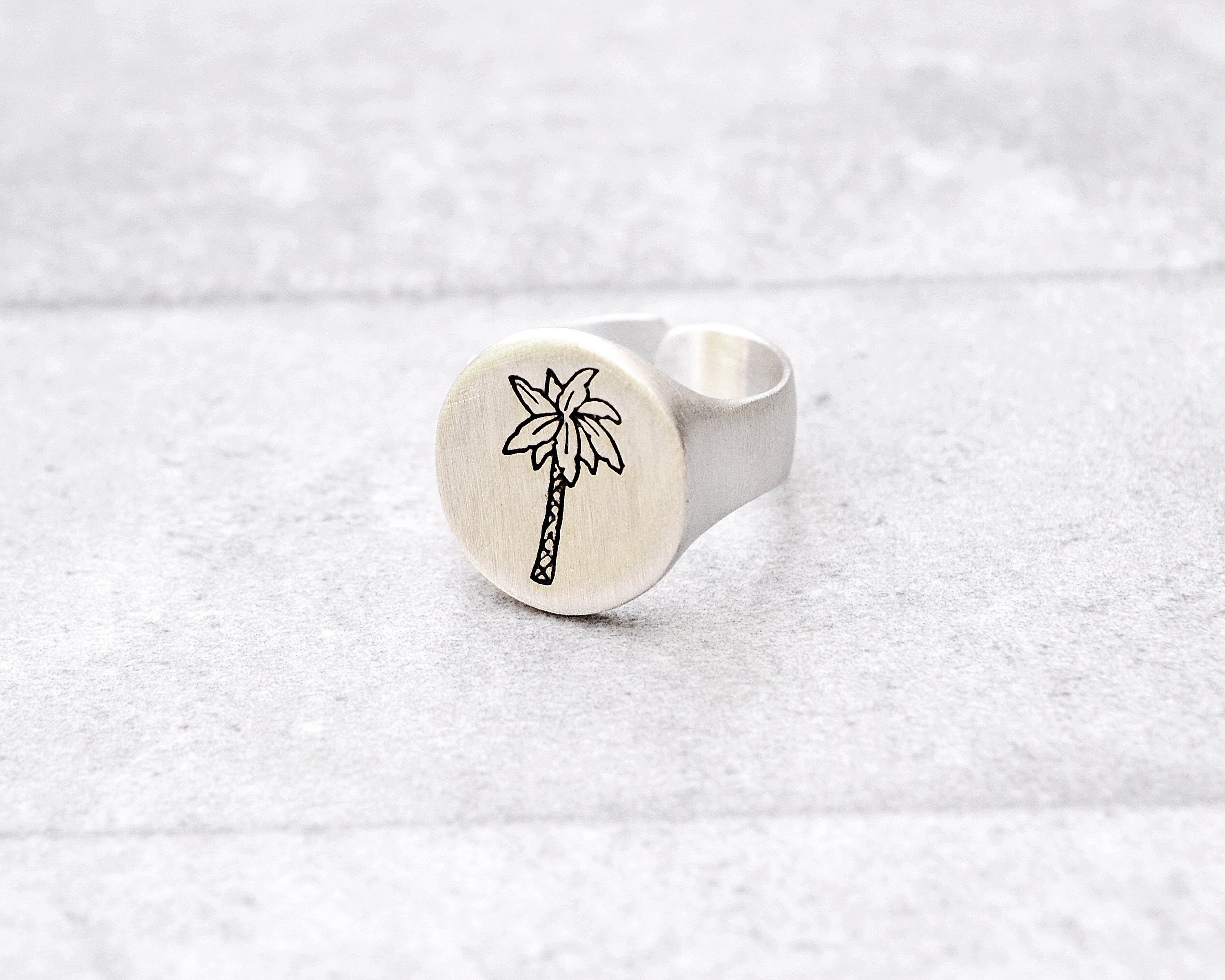 Palm Tree Ring tropical Ring mens Jewelry palm Tree Jewelry