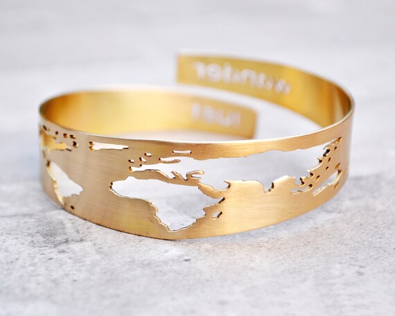 Wanderlust Rose Gold Bangle Cuff Bracelet