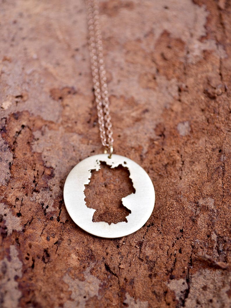 Germany Necklace / Germany Map Charm / Germany Pendant / Etsy UK
