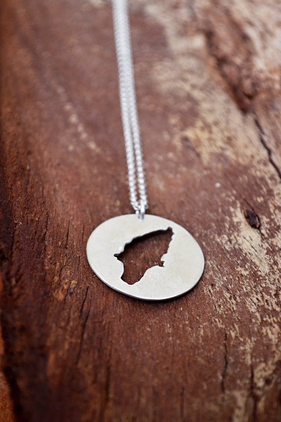 Rhodes Necklace, Rhodes Island, Rhodes Outline, Rhodes Gift, Greek 