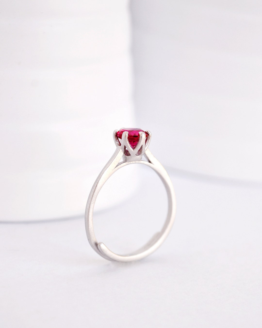 Silver Affordable Proposal Ring, Perfect Handmade Engagement Girlfriend ...