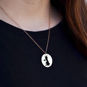 United Kingdom Map, UK Map Necklace, UK Jewelry,UK Pendant,Uk Necklace,Uk Outline,Uk Souvenir,Map of Uk /British Necklace/British Jewelry image 4