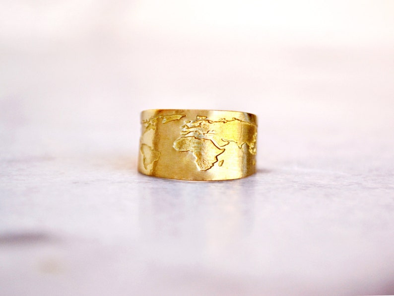 World Map Ring / Globe Ring / Travel Ring / Travel Gift / Gift Etsy
