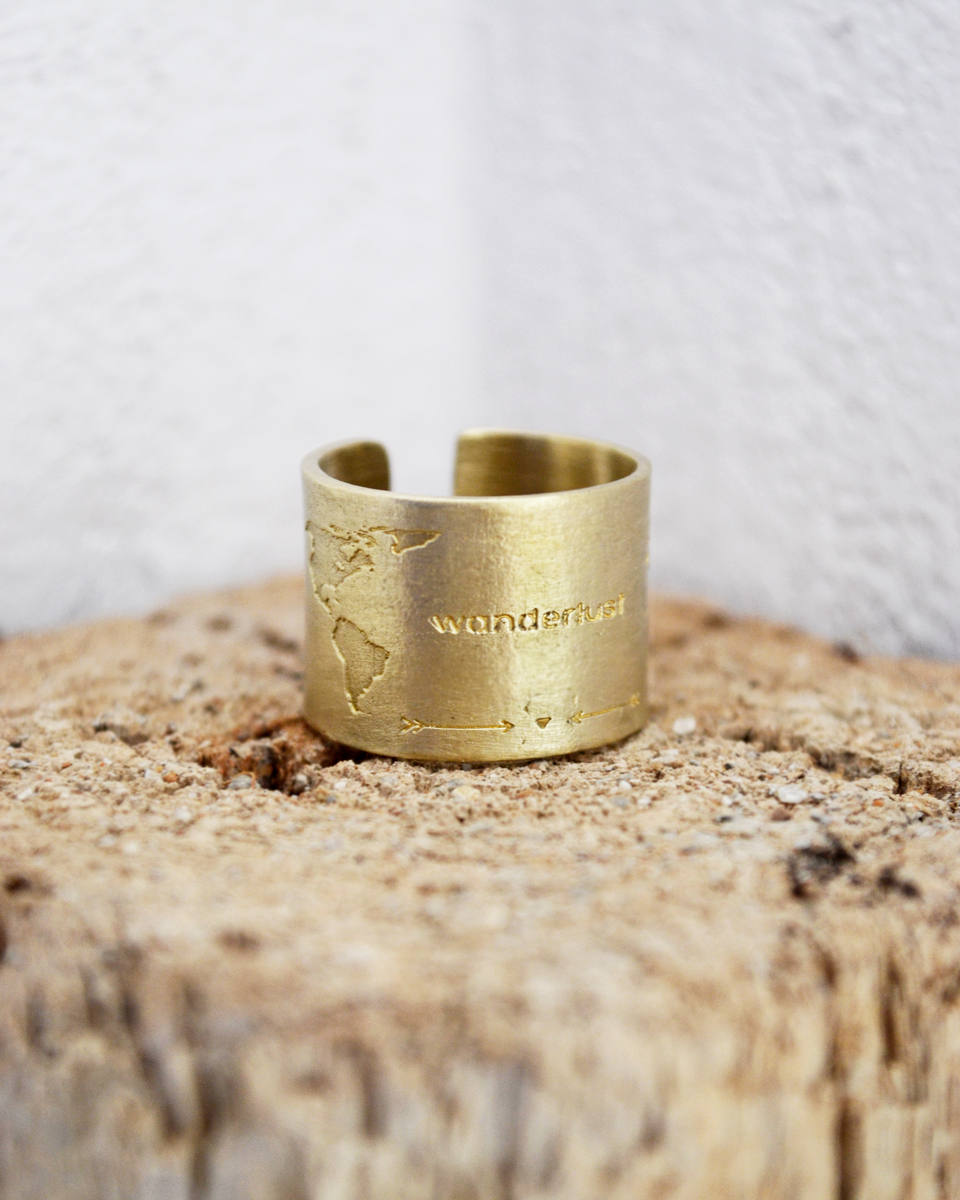 World Map Ring / Travel Ring / Travel Gift / Gift for Women/ Etsy