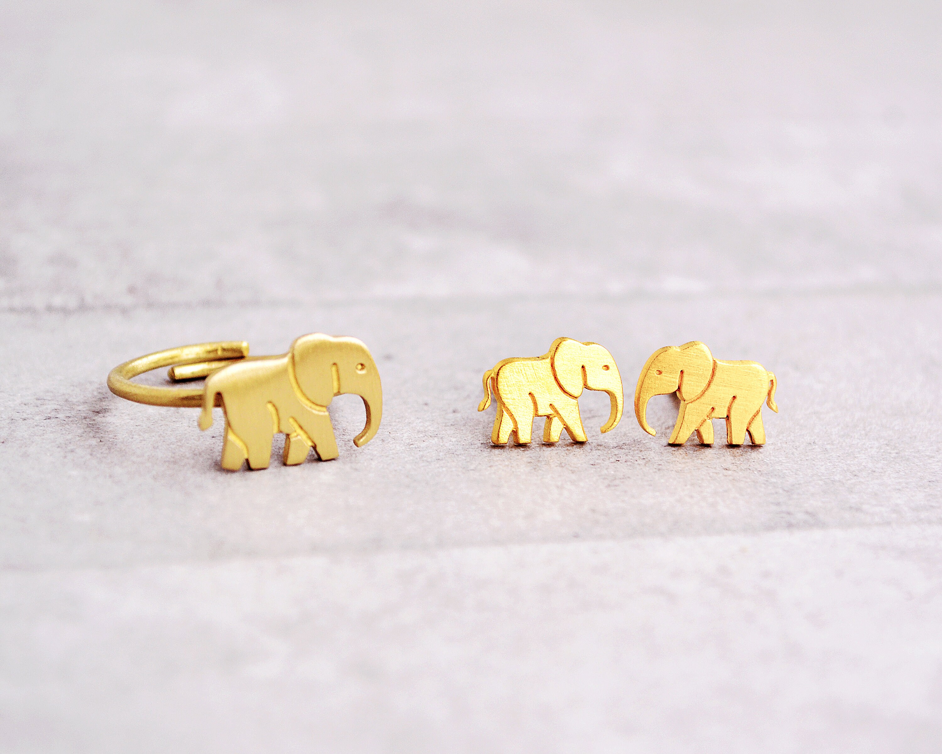 Namana Orecchini A Bottone In Argento 925 Con Testa Di Elefante, 9x9 Mm, Per Donna E Ragazza, In Confezione Regalo