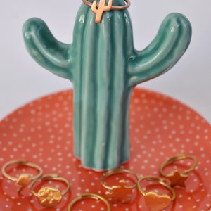 Cactus Ring,Cactus Jewelry,Succulent Jewelry,Succulent Ring,Cactus Gift,Cactus for Gift,Saguaro Cactus/Cactus Vibes/Mexican Jewelry/Plant La image 8