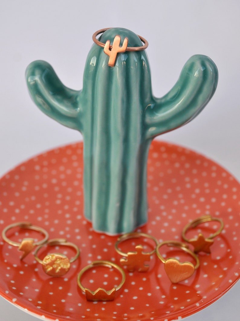 Cactus Ring,Cactus Jewelry,Succulent Jewelry,Succulent Ring,Cactus Gift,Cactus for Gift,Saguaro Cactus/Cactus Vibes/Mexican Jewelry/Plant La image 8