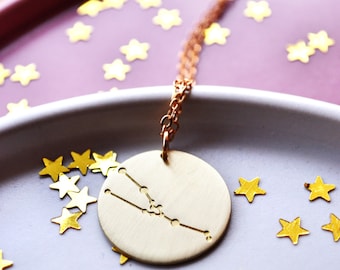 Taurus Necklace, Taurus Constellation, Taurus Charm, Zodiac Necklace, Astrology Necklace, Taurus Gifts, Zodiac Sign, Taurus Jewelry