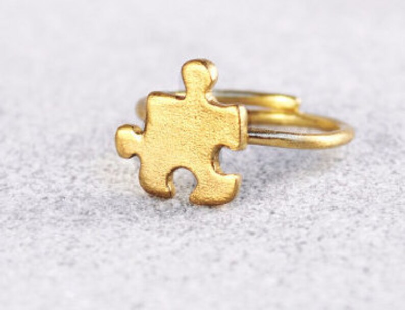 Puzzle Ring / 14k Gold Ring / Jigsaw Ring/delicate Gold Etsy