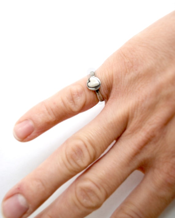 Avatar Frontiers Of Pandora Anello Promessa A Cuore In Argento Sterling .925 – Design A Fascia Con Filigrana Bali, Unisex Anello Cuore Filigrana Bali - Foto 8