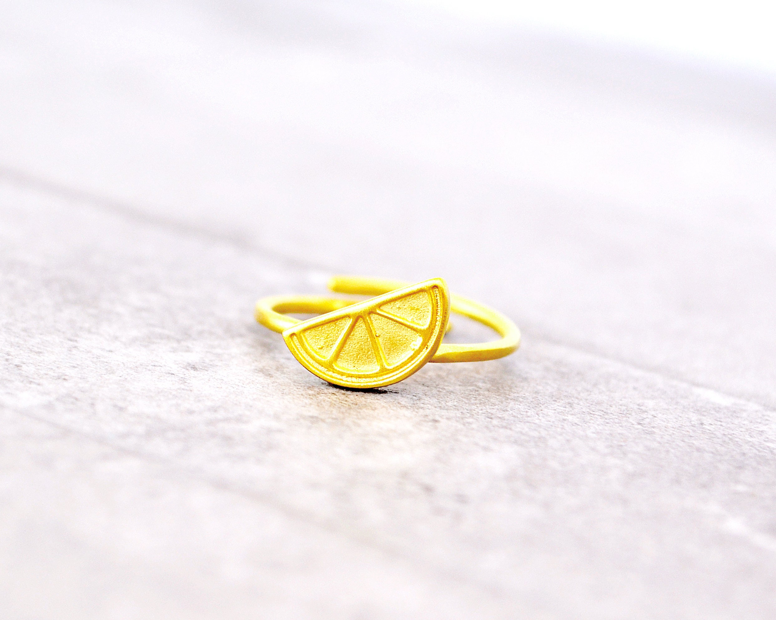 Lemon Ring / Fruit Jewelry / Lime Ring/Lime Jewelry/Lemon Etsy