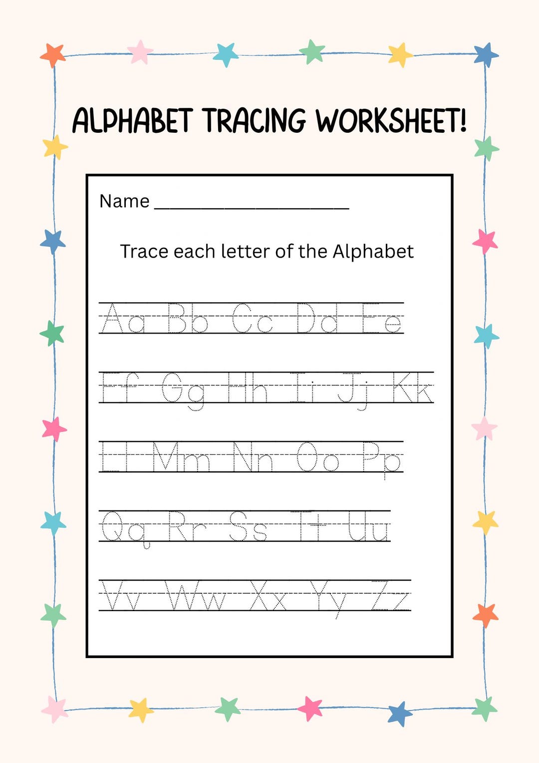 Preschool Letter Tracing Worksheets | Alphabet Printable for Toddlers ...