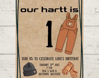 Onze hartt is (leeftijd) Carhartt-verjaardagsuitnodiging