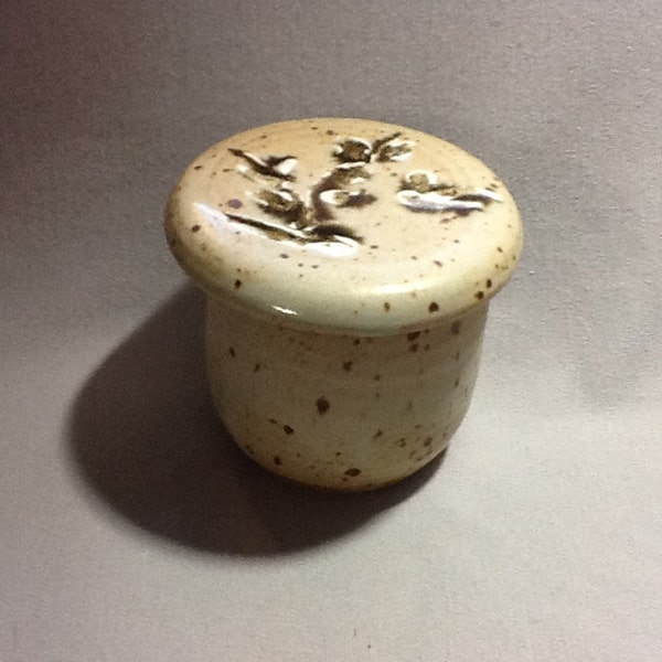 French butter keeper with Tuscan glaze
