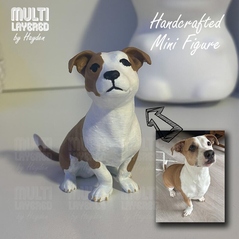 Customized Dog Model Custom Pet Figurine | Hand-painted 3D Printed Dog Statue - Etsy