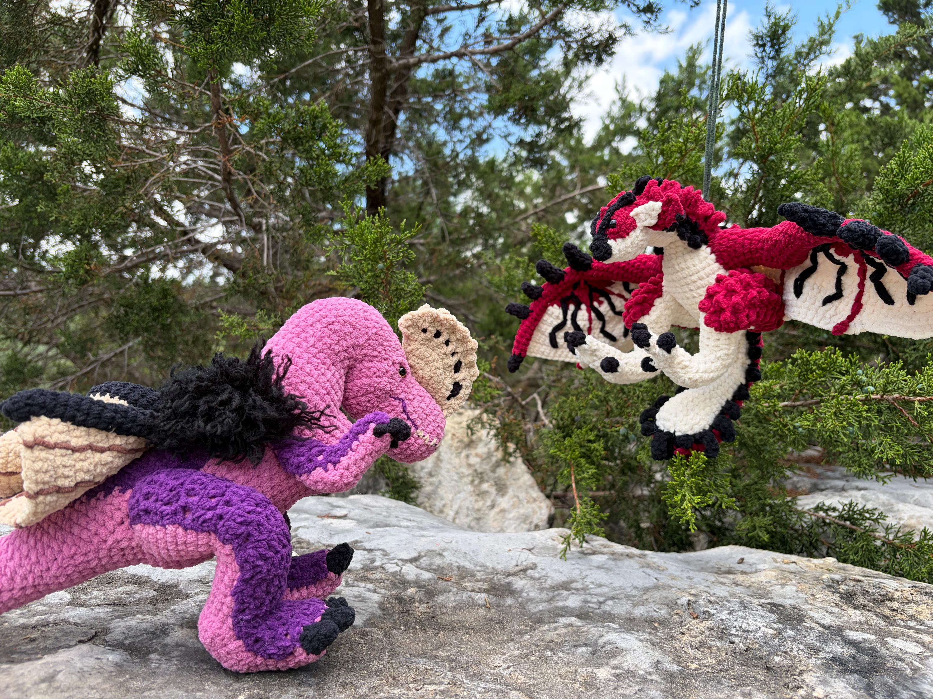 Rathalos Shell Pattern Monster Hunter Rathalos Crochet Pattern | Fantasy Monster Plush ...