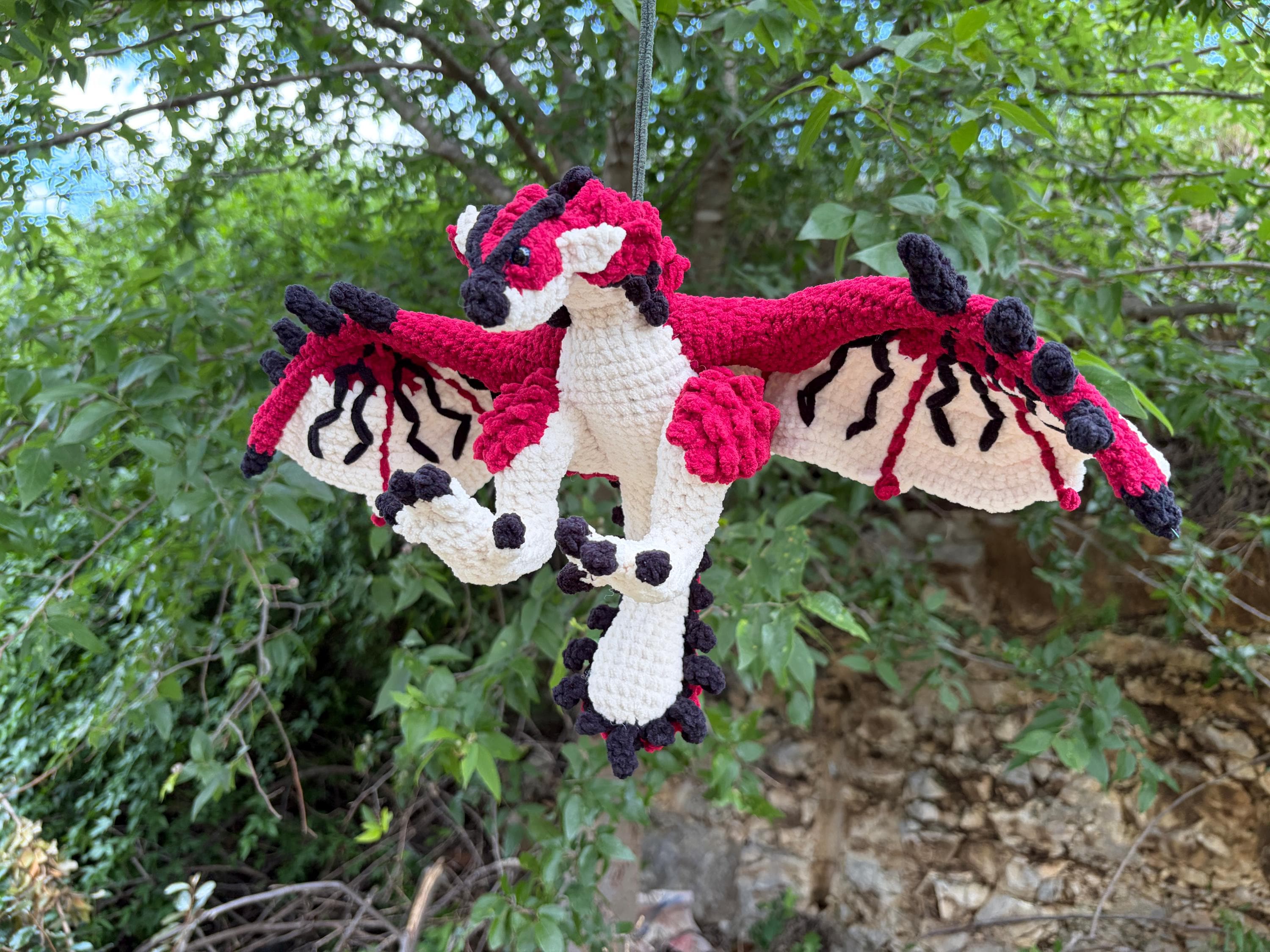 Rathalos Shell Pattern Monster Hunter Rathalos Crochet Pattern | Fantasy Monster Plush ...