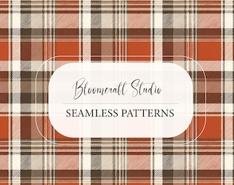 Autumn Patchwork Seamless Pattern, Rustic Quilt Digital Paper, Farmhouse Fabric Texture, Cottagecore Fall Background, JPG Download