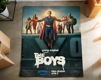 The Boys TV Show Character Collage Blanket Soft Throw Superhero Series Fan Gift