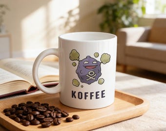 Koffing Koffee Mug, Funny Pokemon Coffee Cup, Gamer Gift For Pokemon Fans