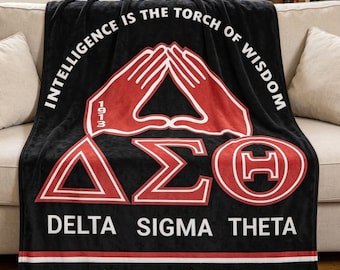 Personalized Delta Sigma Theta 1913 Blanket Soft Throw Custom Name Sorority Sister Gift