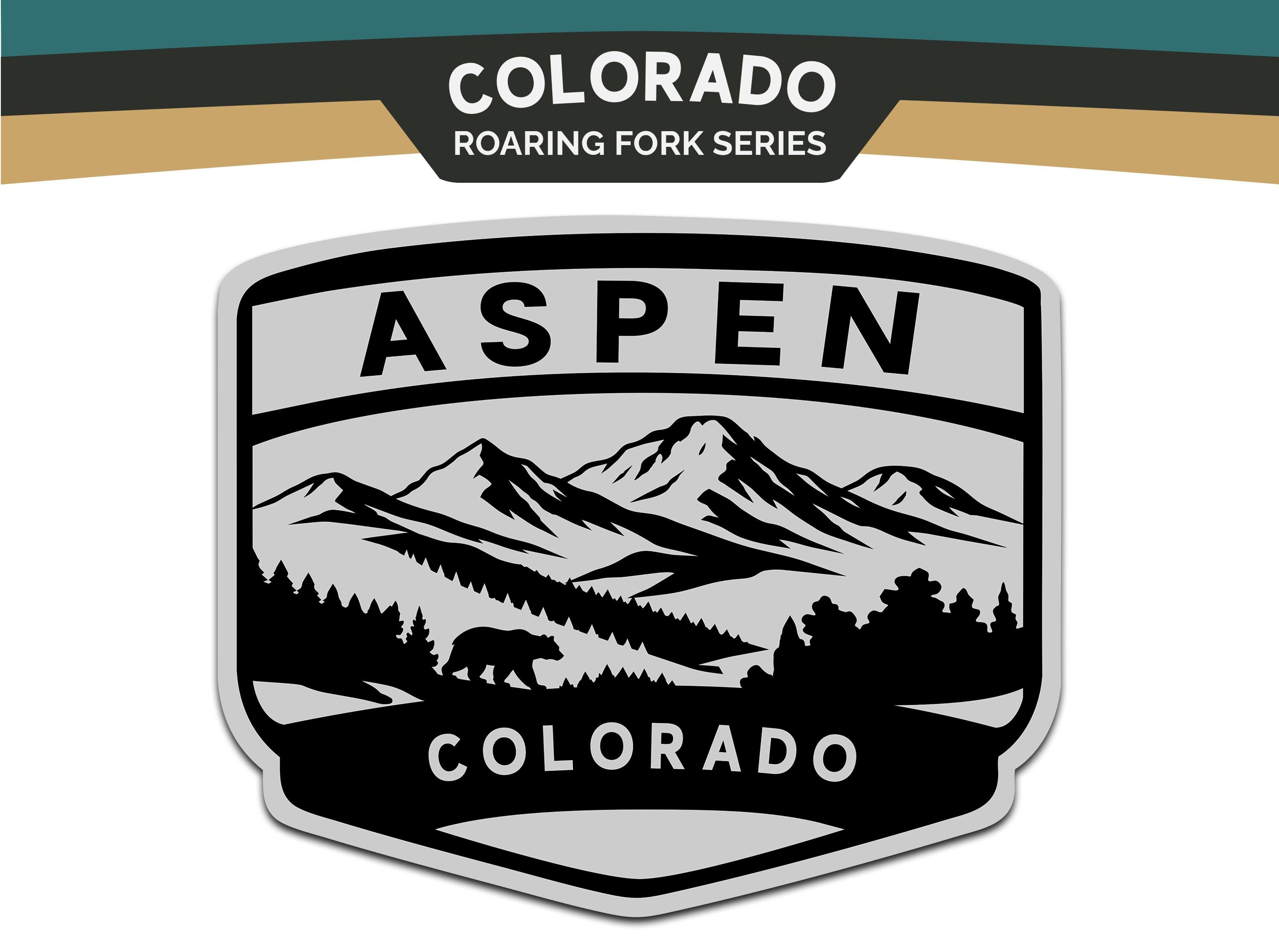 Aspen Sticker | Colorado Mountain Decal for Laptops, Tumblers, Water ...