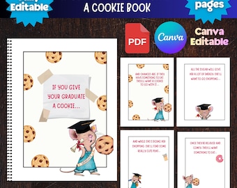 If You Give a Graduate a Cookie Printable Book, Graduation Gift Card Book, Printable Cookie Story, Class of 2026 Keepsake (PDF)