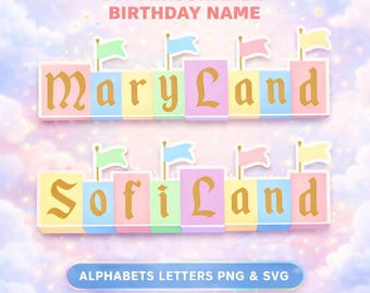 Customizable Disneyland Party Decor,Baby Shower, Gift for Her, Birthday Decoration, Customize Disneyland Alphabet, Disneyland Party Decor