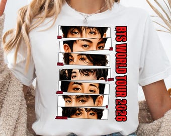 BTS Arirang World Tour 2026 Shirt, BTS We Are Back PNG, Chibi Bangtan Member, Kpop Purple Logo 2026 Shirt Design, Digital Download