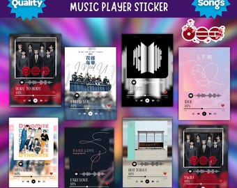 BTS Arirang World Tour Music Player Stickers | Kpop Fan Merch, Concert Freebies (Digital Download)