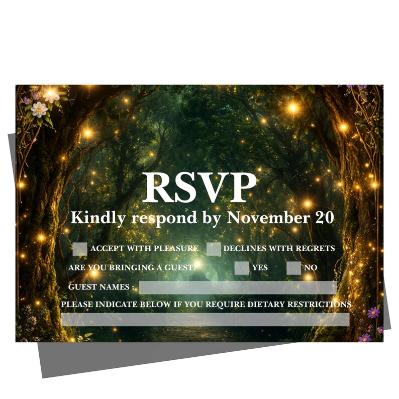 Forest Rave Invite Enchanted Forest Birthday Invitation, Editable Canva Template, Woodland ...