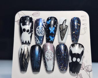 Hollow Dream Press On Nails : Inspired by Hollow Knight game