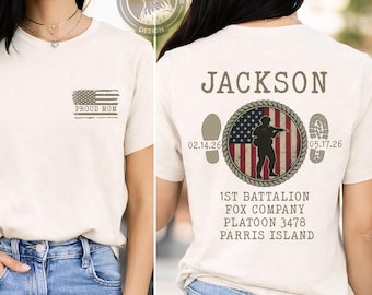 Personalized US Marine Family Shirt: Proud Mom Dad Tee Bootcamp Graduation Gift
