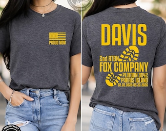 Custom US Marine Shirt, Proud Family T-Shirt, Personalized Marine Mom Dad Sister Wife Tees