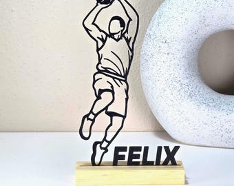 Personalisiertes Basketball Geschenk – Trophäe mit Name – Deko für Kinderzimmer & Sportler – Geburtstagsgeschenk – Vereinsgeschenk