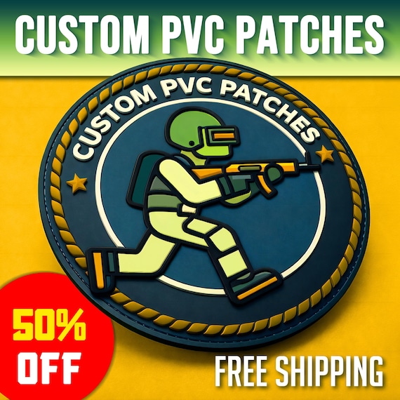 Custom PVC Patch | Personalized Logo, Morale Patch, Iron on, Velcro backing