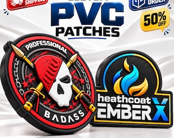 Custom PVC Patches | Rubber Logo Patches | Tactical Morale Patches | Velcro Backing | 3D Logo Patch |Bulk Order
