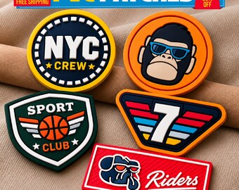 Custom PVC Patches | Rubber Logo Patches | Tactical Morale Patches | Velcro Backing | 3D Logo Patch |Bulk Order